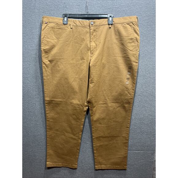 Tommy Hilfiger Th Flex Stretch Pants Brown Tan Regular-Fit Mens Size 42x30 - Picture 2 of 11